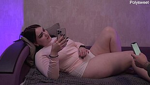 For The First Time, I Feel Excited Watching TikTok While Vibrations Stimulate My Pussy