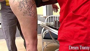 Cock-Hungry Tranny Amanda Ferraz Devours Two Interracial Dicks in Wild Session