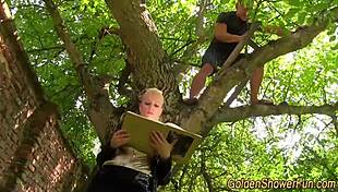 This Babe Is Gargling Piss Outside In A Hardcore Fetish Scene