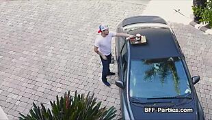 three besties sharing painters fat dick