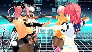 Why are these four girls singing and undressing?