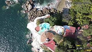 I fucked her big tits brunette doggystyle under the water.