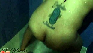 latina milf masturbating in shower, bent over, i love cumming 😍