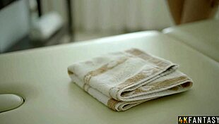 Hot Horny Girl Drains Massager with Tight Legs and Pussy