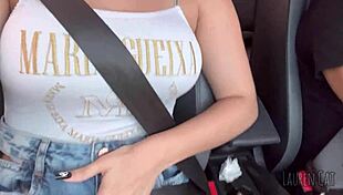 i made my boyfriend stop at beach for cumshot