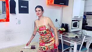 My maid shows off her sexy body while cleaning