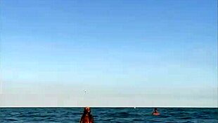 Mature Ebony Milf Enjoys a Relaxing Day at the Beach