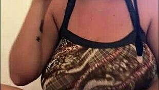 Big Tit Latina BBW Using Vibrator, What A Whore!