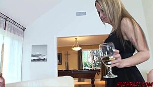 Short Hair Blonde Babe Riding Hard in Big Cock Orgy!