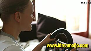 Jo Pole Position Naked Masturbation Fingering Game Solo Intense Action