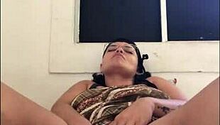 Big Tit Latina BBW Using Vibrator, What A Whore!