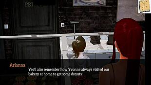 in my new family episode 94, the redhead with big tits plays a game at home