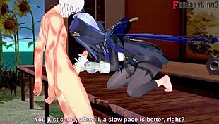 feeling clorinde's passionate blowjob in genshin fantasy