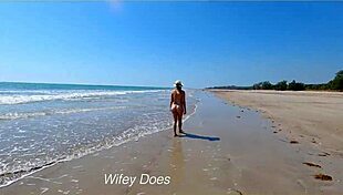 Wife Goes Full Nude At Public Beach With Big Tits