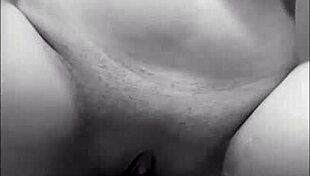 Petite girl inserts huge cock into her tight ass