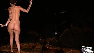 Young girl masturbates on the beach