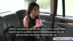 big boobs amateur ebony passenger gets pounded by fake driver outdoors