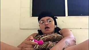 Big Tit Latina BBW Using Vibrator, What A Whore!