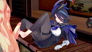 feeling clorinde's passionate blowjob in genshin fantasy