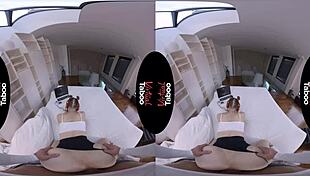 Virtual reality taboo POV handjob experience