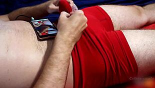 she masturbates solo with two vibrators simultaneously.