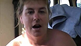 Suzi admires in a public outdoor setting