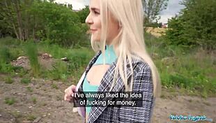 Blue Eyed Blonde Babe Takes Monster Cock Outdoors Despite Wet Pussy