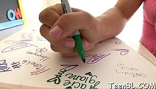 playgirl tames pecker with blowjob ammo?