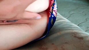 Intensely playing with wife's holes, feeling the passion.