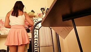 Argentinian college girl flashes no panties under skirt at UBA.