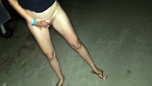 Fanny Casada Shows Off Without Panties In Public On The Street!