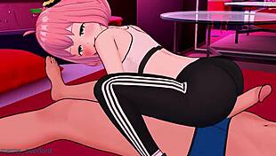 Anya Adult Version in Gym Outfit Doggystyle Bent Over in Love Hotel Spyxfamily Parody