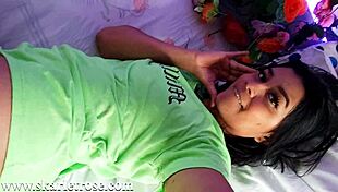 skarletrose the latina babe teases her big ass and wet pussy with moans