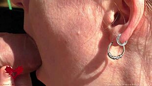 Sunny Mistress Gives Intense Blowjob in Close-Up, Swallowing Lots of Cum!