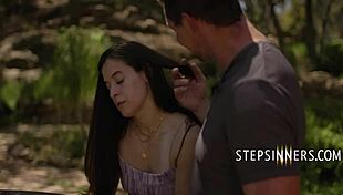 So, stepsiblings Abbie Maley and her guy got wild in a park.