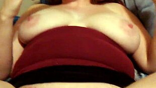 sexy wife in skirt and heels masturbates alone at home in homemade video