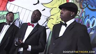 tori lux eagerly sucking many big black dicks in blowbang cumshot scene