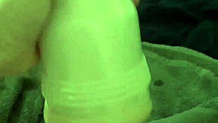 Imagine the intense pleasure of solo wanking with fleshlight leading to internal creampie cumshot