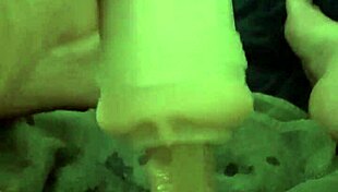 Imagine the intense pleasure of solo wanking with fleshlight leading to internal creampie cumshot