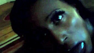 ebony babe works a massive black cock with skill.