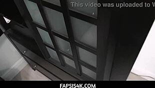 Skinny Blonde Stepsis Blowjobs Stepbro's Shaft After Getting Caught