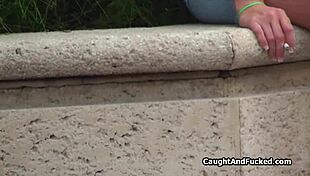 Perky Blonde Blows Voyeur Classmate In Outdoor Reality