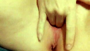 sexy wife in skirt and heels masturbates alone at home in homemade video