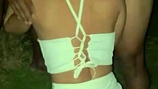 Redhead housewife's first dogging adventure with big black cocks in abandoned lot