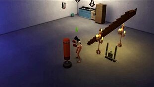 Hey, check out this tattooed babe with big tits getting muff dived at the bar