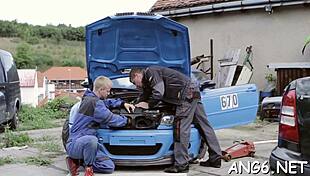 Ena gets banged doggystyle in a group scene