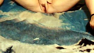 sexy wife in skirt and heels masturbates alone at home in homemade video