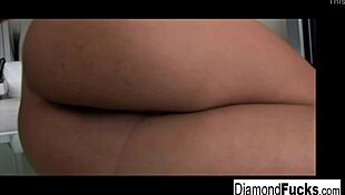 diamond has a lot of anal play in her red fishnets