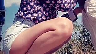 After Licking His Cock He Sprayed Her Lips With Cum!