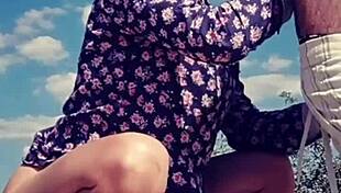 After Licking His Cock He Sprayed Her Lips With Cum!